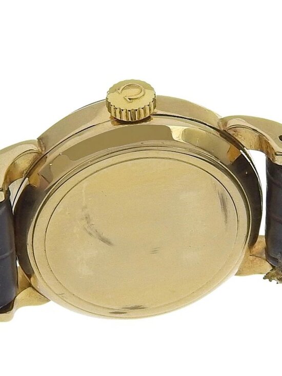 OMEGA Watches Cal.244 IvoryDial Plated Gold/Embossed Leather Hand Winding ... main image 16